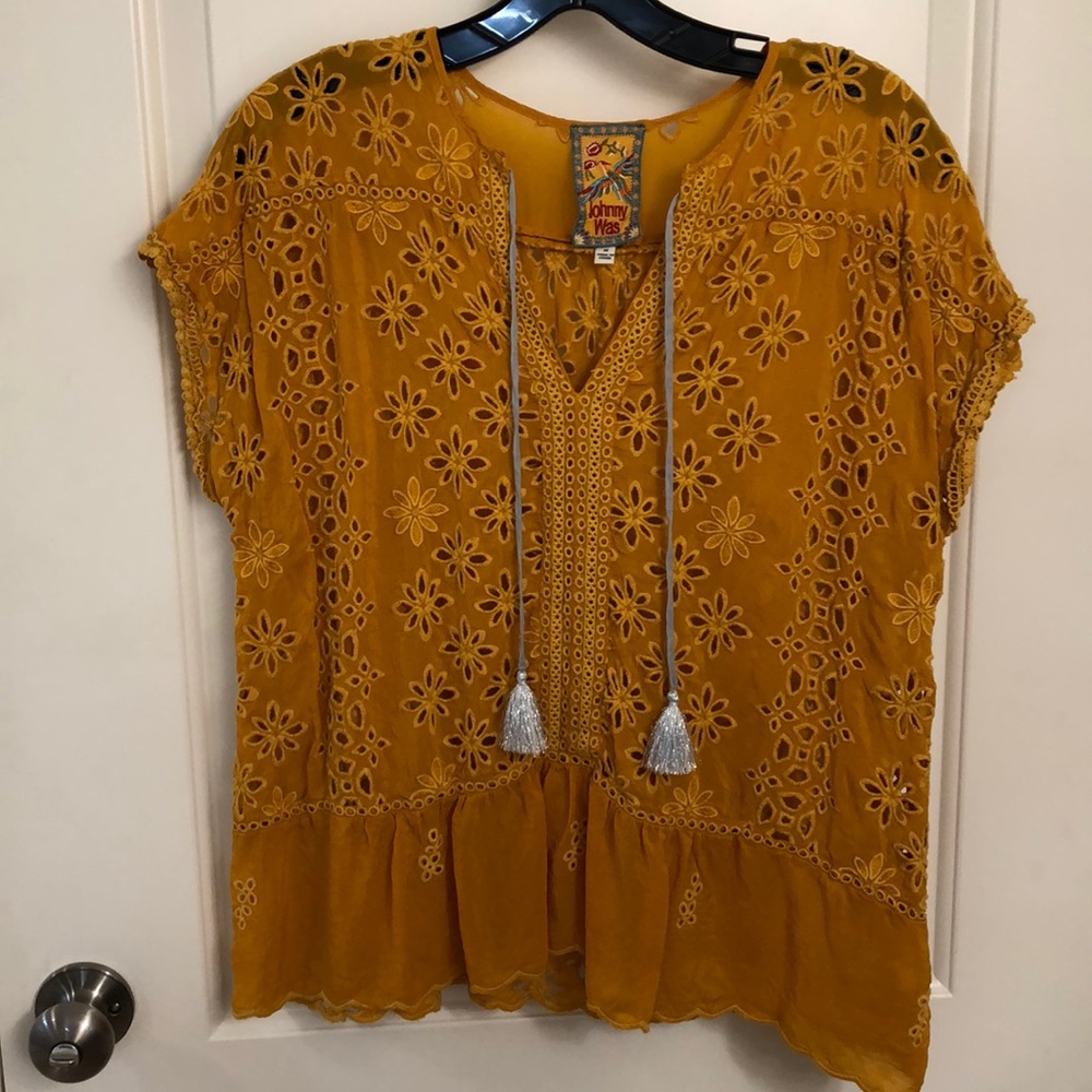 Johnny Was Leith eyelet blouse